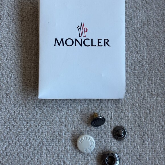 Moncler White Chrome Snap Button Replacement Repair Kit Authentic Original Spare - Picture 6 of 6